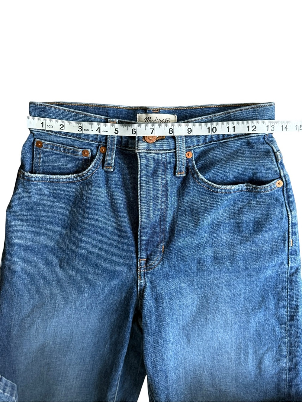 Madewell Balloon Jeans Size 25 High Waisted Relaxed Straight Leg Medium Wash ✨ - Picture 4 of 9